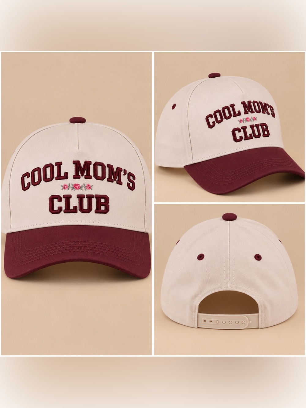 Zenana Cool Moms Club Baseball Hat Raisin SnapBack Novelty New